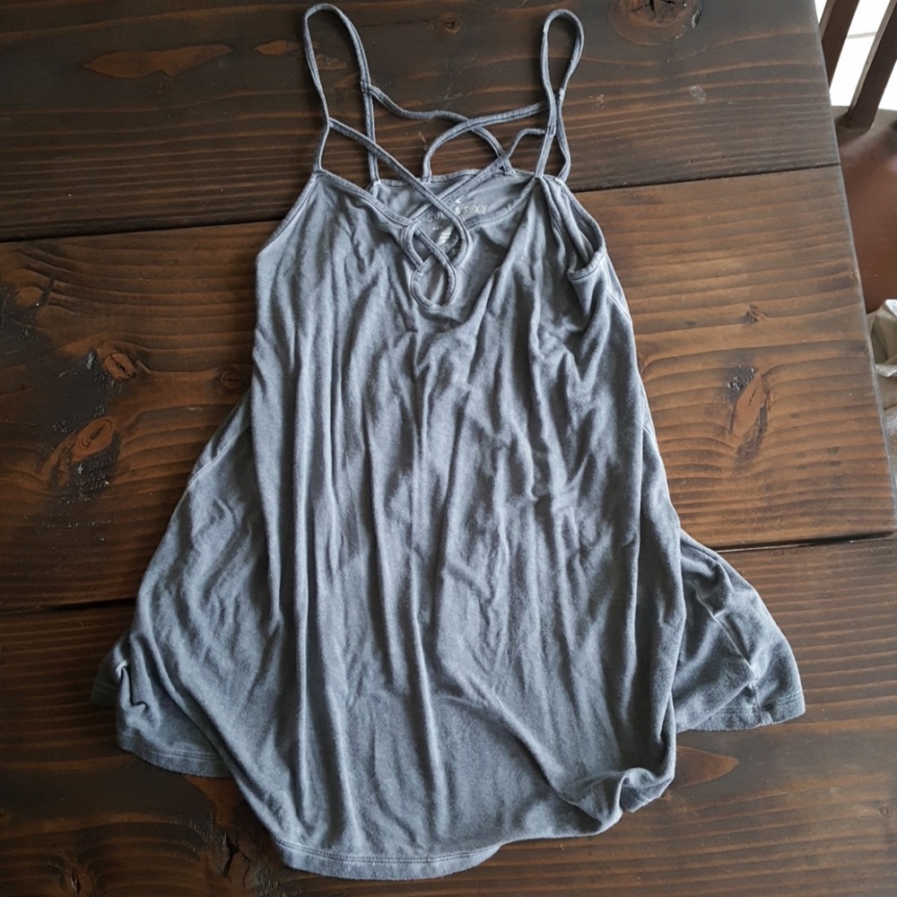 AEO sz small "Soft & Sexy" grey tank like new!